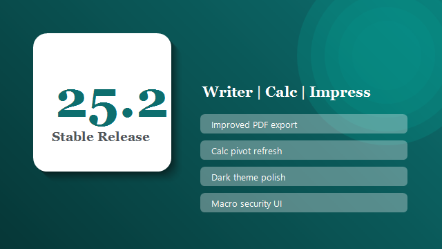 LibreOffice 25.2 版本新功能示意